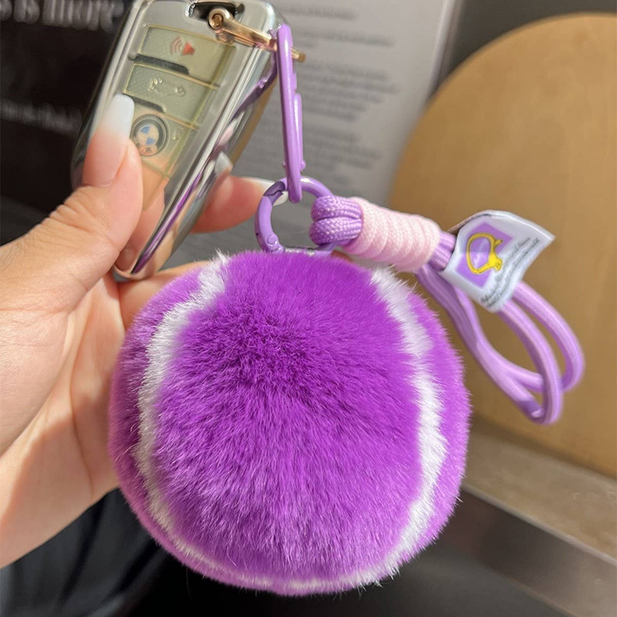 Cwmm10409_Tennis Ball Keychain  Bag Charm Gift