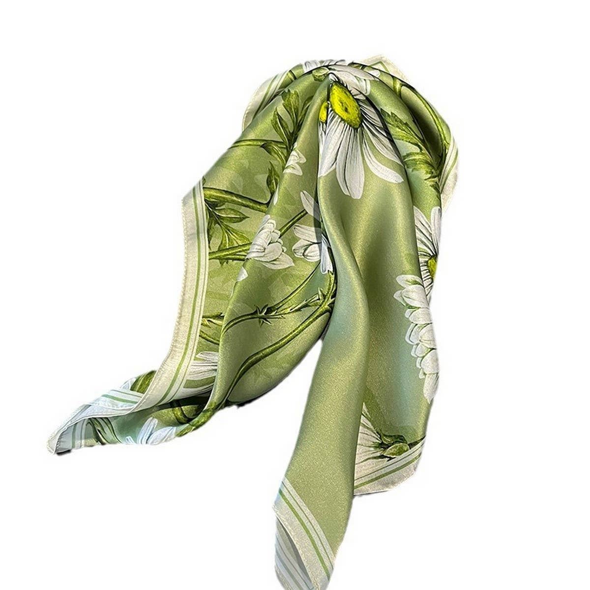 MULBERRY SILK SCARF PRINT LONG NECK HAIR WRAP_CWASC0553