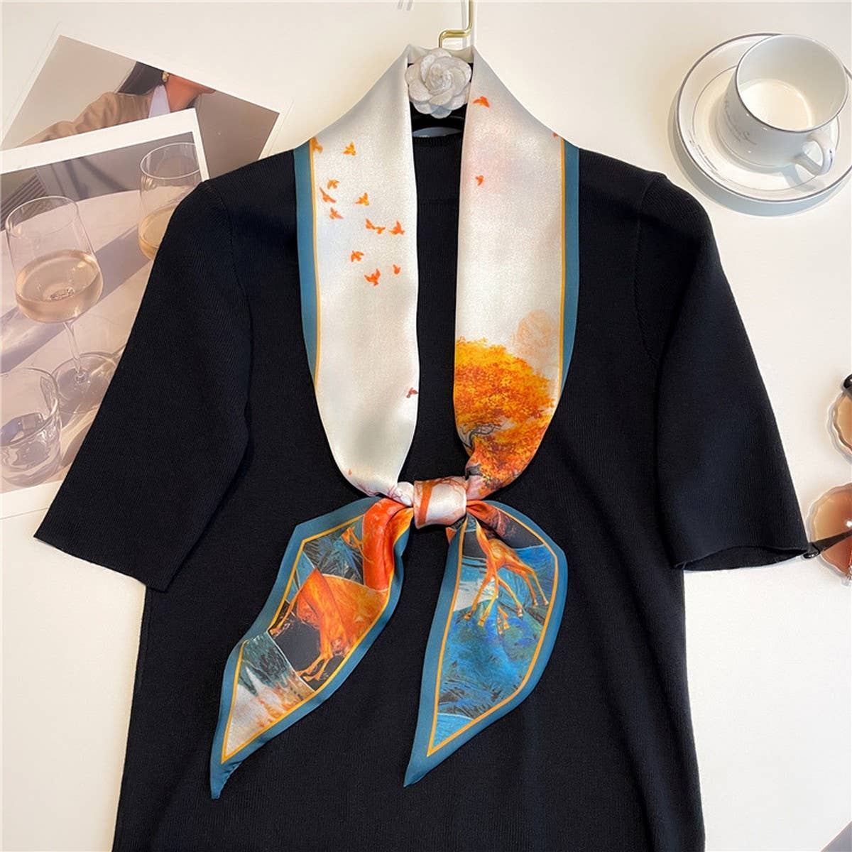 POLKA DOT THIN FASHIONABLE ALL MATCH HEAD SCARF_CWASC1517