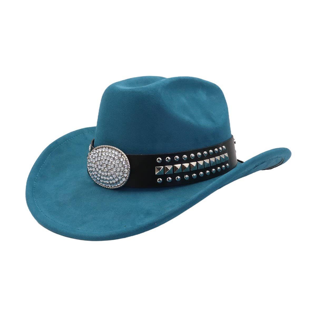 MEN WOMEN SUEDE COWBOY FEDORA HAT WESTERN_CWAH04505