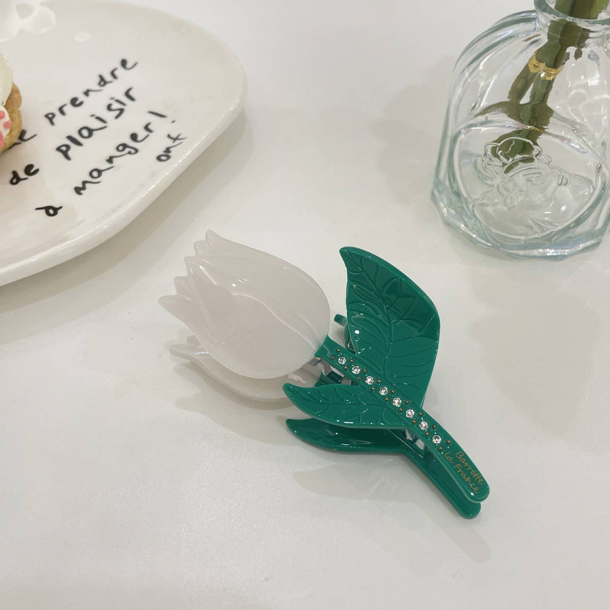 RHINESTONE FLOWER HAIR CLAW TULIP SUNFLOWER CLIP_CWAHA0966