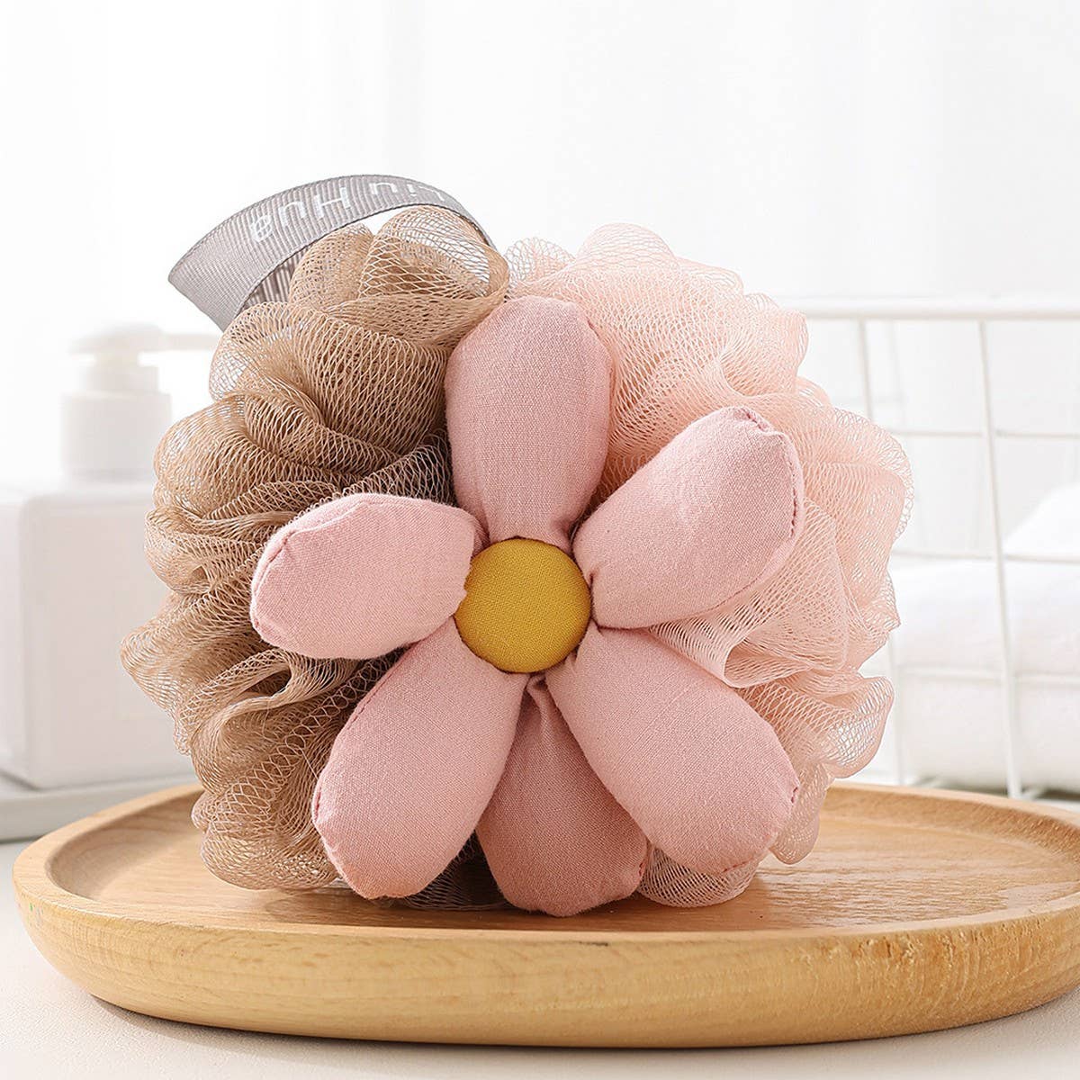 BATH POUF EXTRA LARGE TWO COLOR FOAMING BATH BALL_CWMM3346