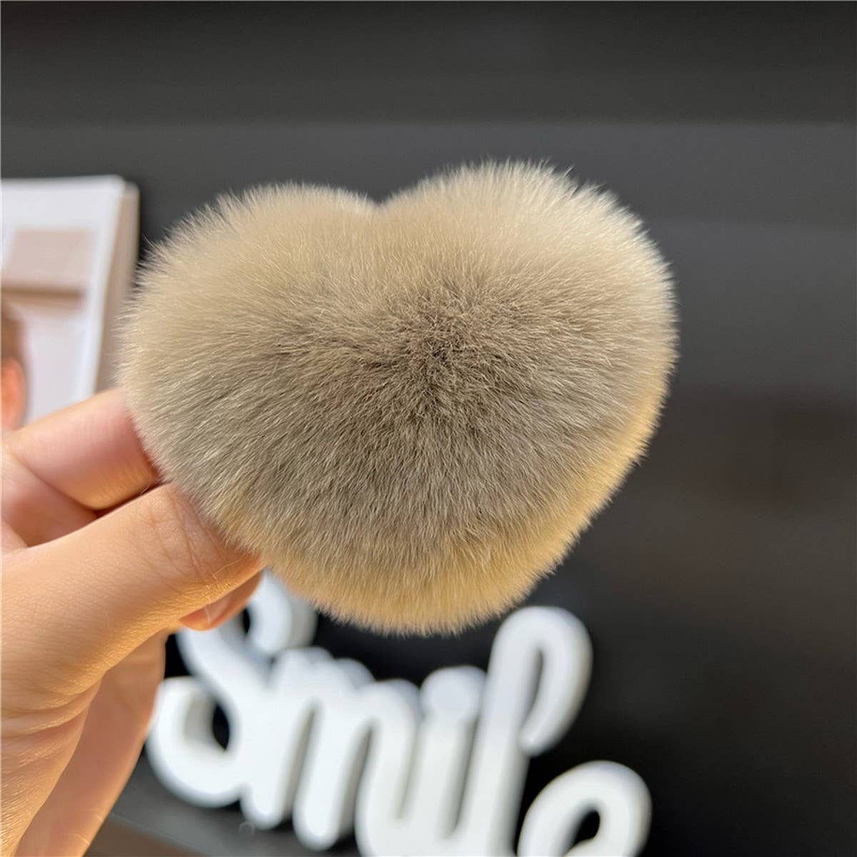 CUTE REX RABBIT HEART HAIR CLIP FLUFFY BB PIN_CWAHA3309
