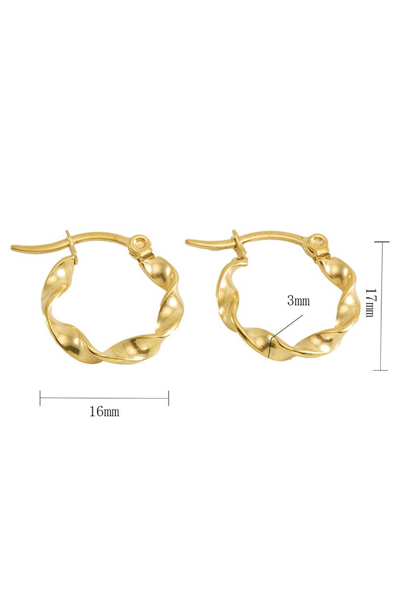 18K Gold Plated Stainless Steel Earrings_Cwaje0385