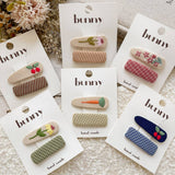 Embroidered Fruit Floral Bb Clips_Cwaha08424