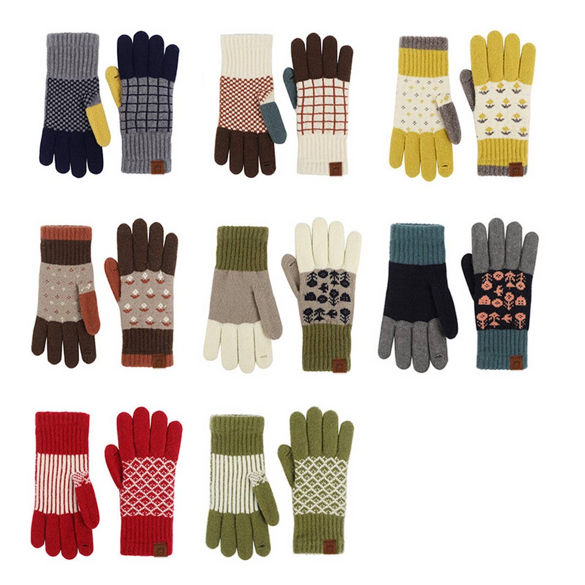 SELF HEATING KNIT GLOVES CUTE WARM DESIGN_CWAG0373