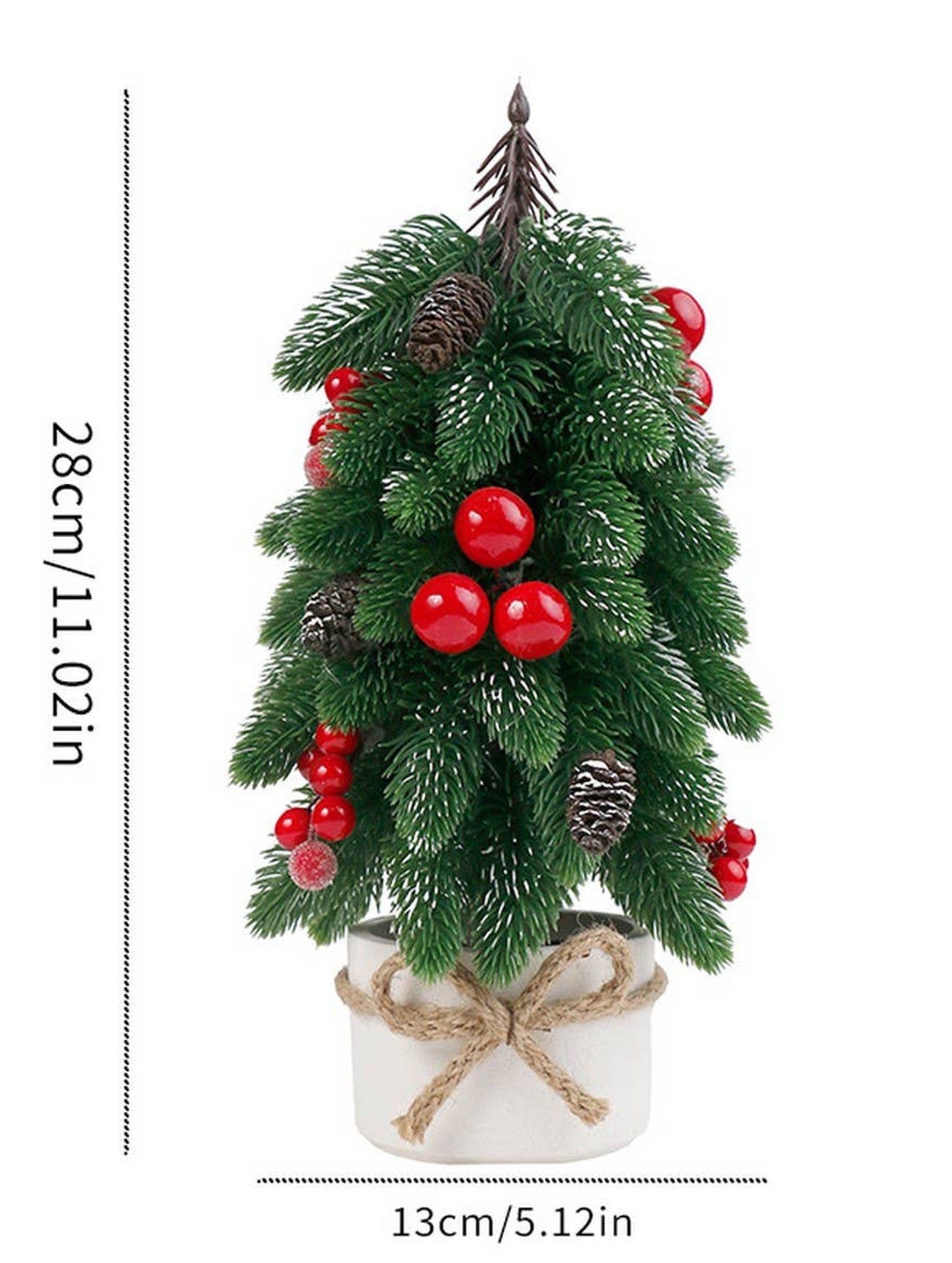 MINI PINECONE RED BERRY CHRISTMAS TABLE DECOR_CWMM9888