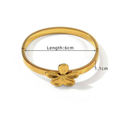 CREATIVE FLOWER BRACELET IN STAINLESS TITANIUM_CWAJE4604