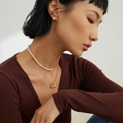 DESIGN HEART TITANIUM STEEL NECKLACE_CWMM5580
