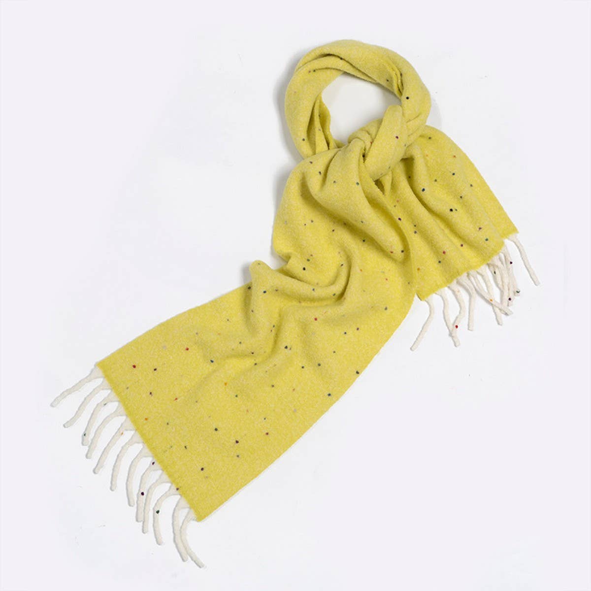 50 WOOL BLEND SPECKLED YARN SCARF WINTER COZY_CWASC2372