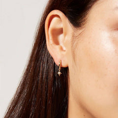 ROMANTIC AND SIMPLE EIGHT POINTED STAR EARRINGS_CWMM5520