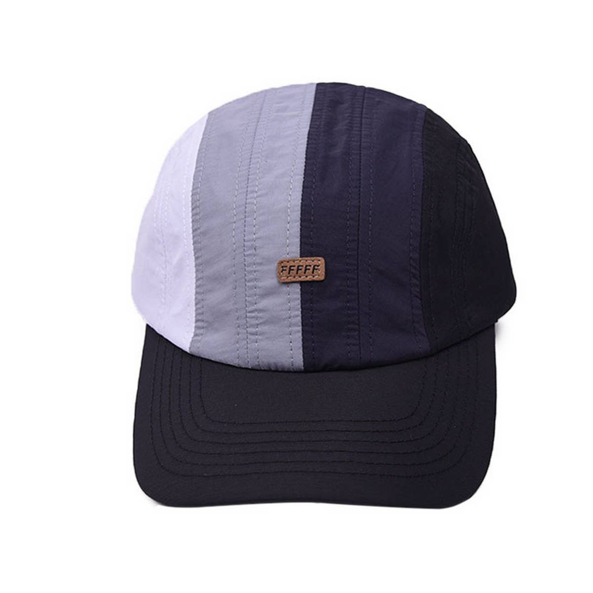 RAINBOW COLORBLOCK BASEBALL CAP FOR COUPLES CWAH1224