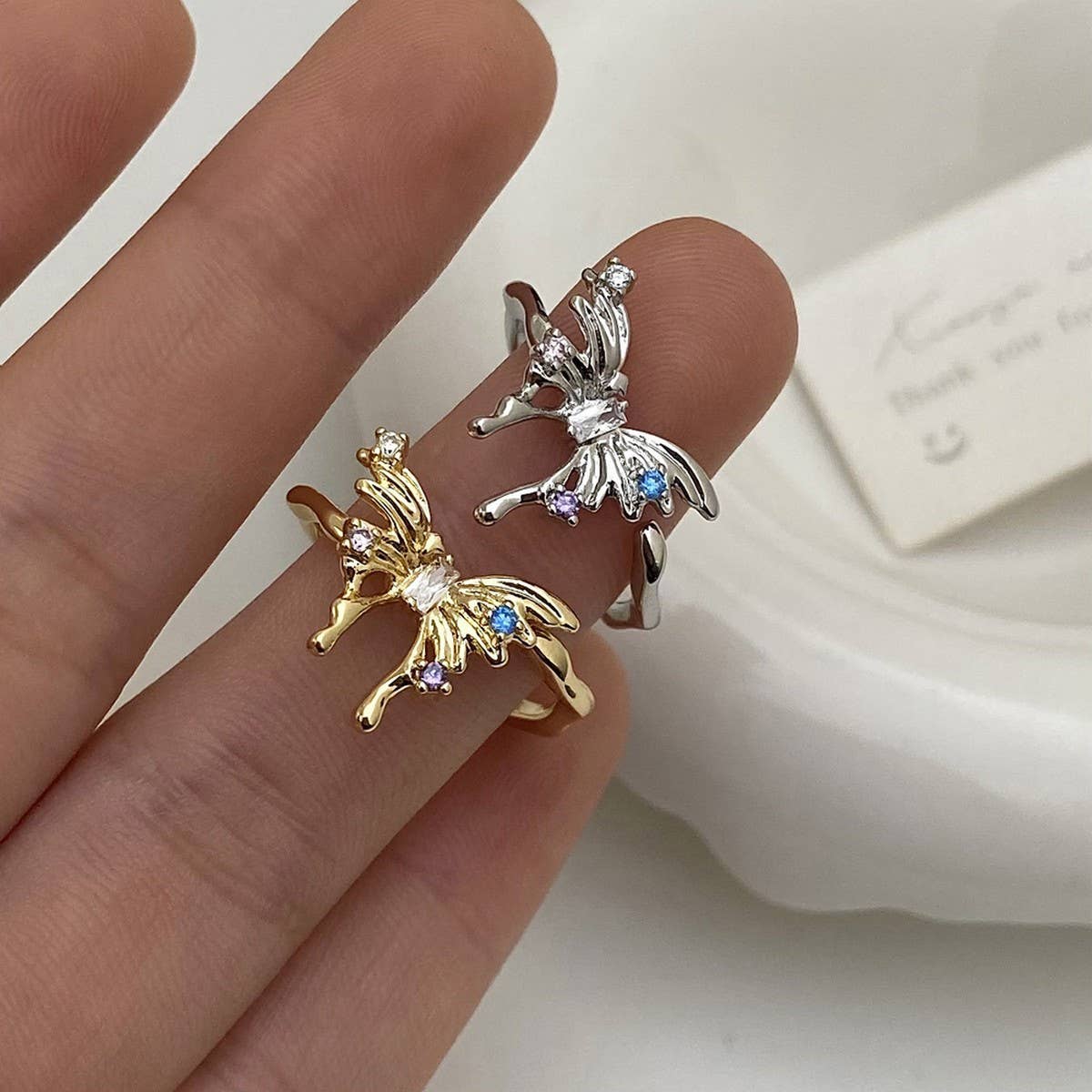 IRREGULAR EXQUISITE BUTTERFLY OPEN RING FOR WOMEN_CWAJE3099