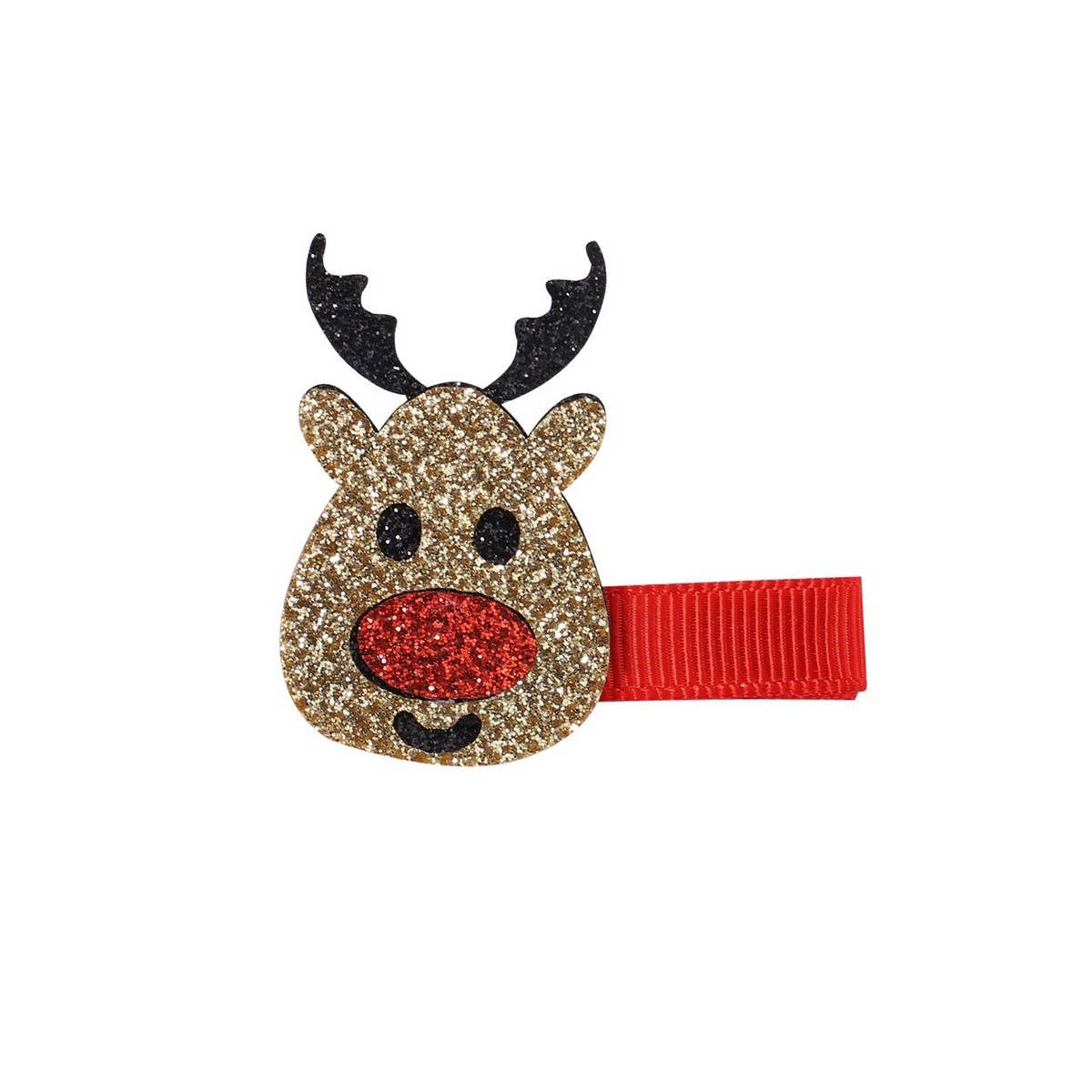GLITTER PINK REINDEER HAIR CLIP FOR KIDS_CWAHA6682