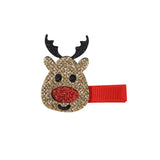 GLITTER PINK REINDEER HAIR CLIP FOR KIDS_CWAHA6682
