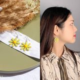 S925 Silver Needle Avocado Colored Stud Earrings