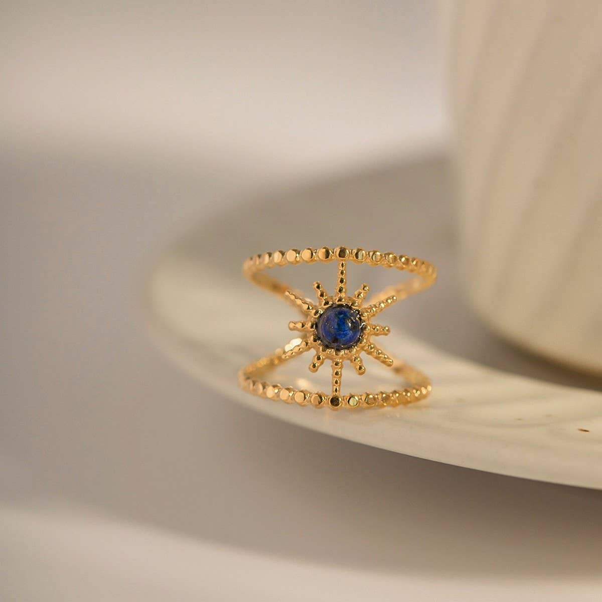 DOUBLE ROW INLAY NON FADING RING_CWAJE1388