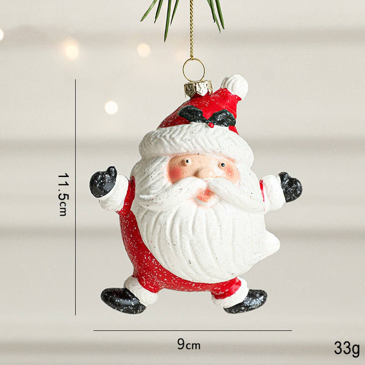 PAINTED PLASTIC CHRISTMAS TREE CAR HANGING DECO_CWMM9695