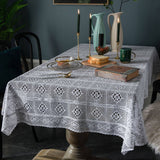 White Crochet Hollow Pastoral Fresh Tablecloth_Cwmm0956
