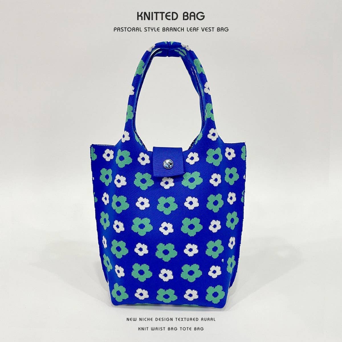 Women Casual Floral Knitted Shoulder Bag_Cwab1530