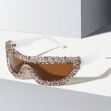 RHINESTONE ONE PIECE CYCLING SUNGLASSES_CWASG0834