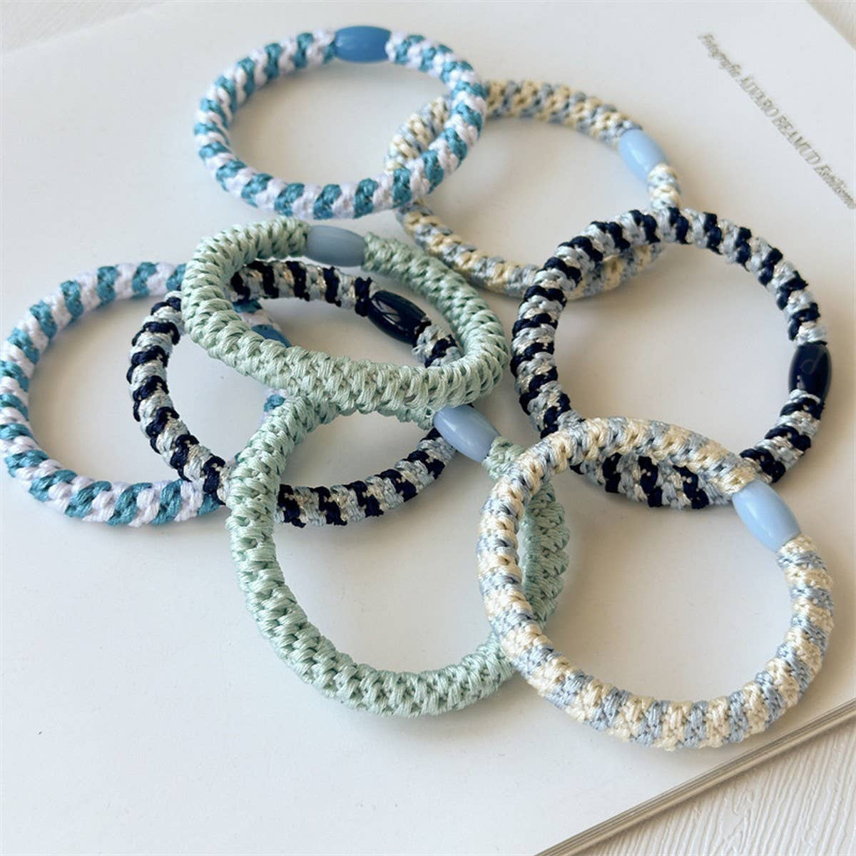 BOXED SMALL FRESH MIXED COLOR HAIR TIE 8 PIECE SET_CWAHA2438