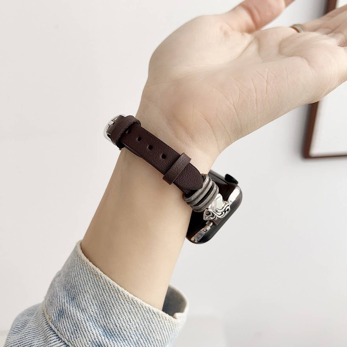 IWATCH9 1 14MM HEART LEATHER STRAP FOR APPLE WATCH_CWWW0068