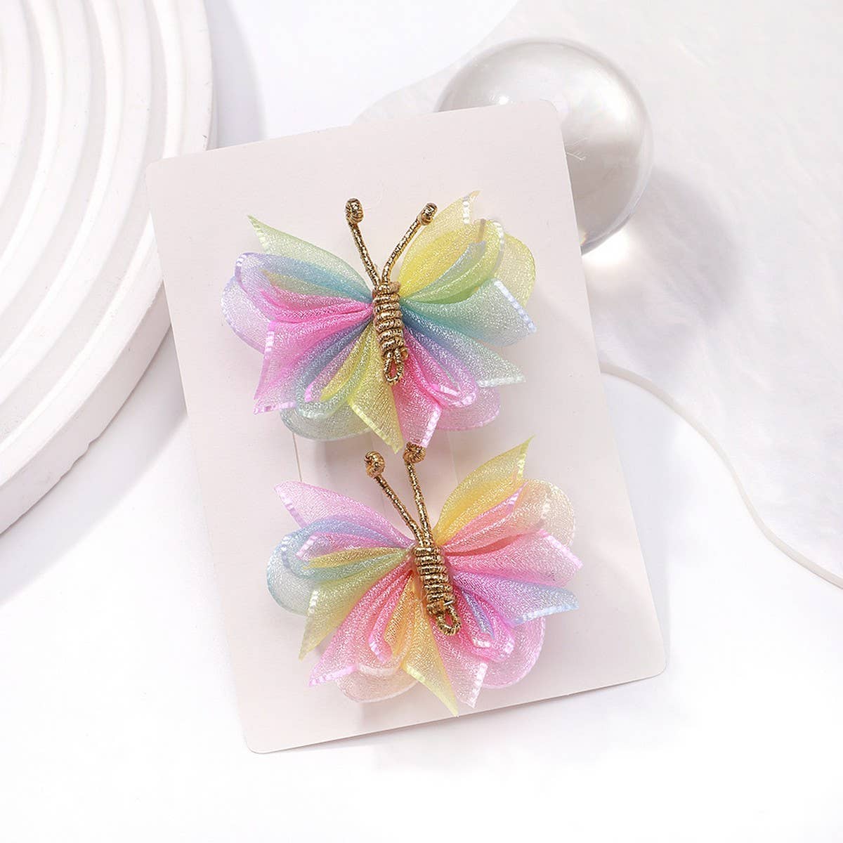 SHEER GRADIENT BUTTERFLY HAIR CLIP SET FOR GIRLS_CWAHA6746