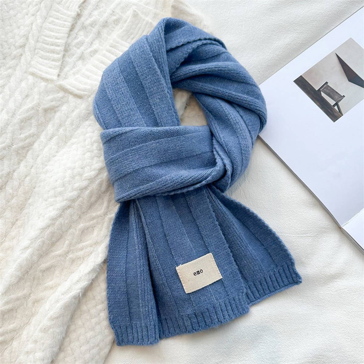 Knit Stripe Scarf Warm Fall/Winter Unisex Scarf_Cwasc0985