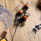 Halloween Black Pumpkin & Maple Leaf Bouquet_Cwmm9824