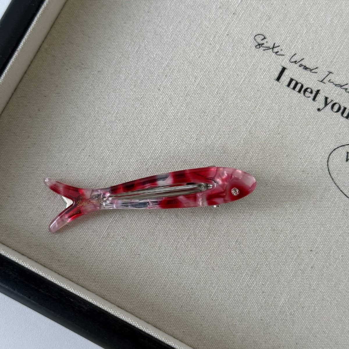 Acetate Floral Fish Clip Sweet Small Hairpin_Cwaha08231