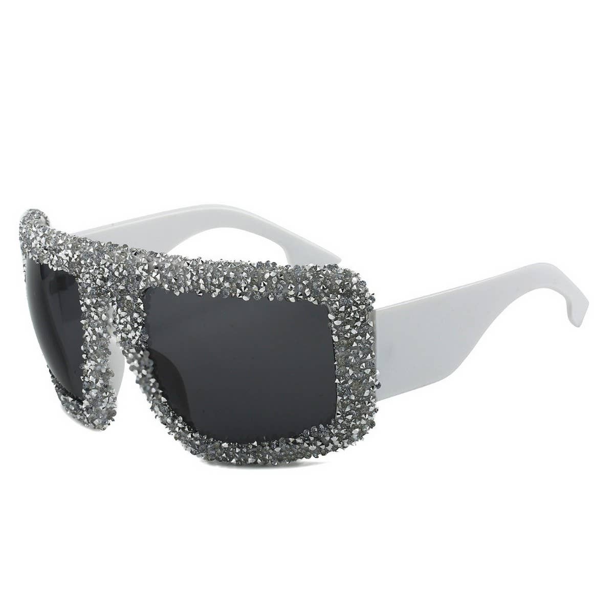 Vintage Diamond Large Frame Square Sunglasses_Cwasg0852