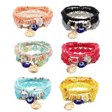 BOHEMIAN MULTI LAYERED EVIL EYE BRACELET_CWAJE2214