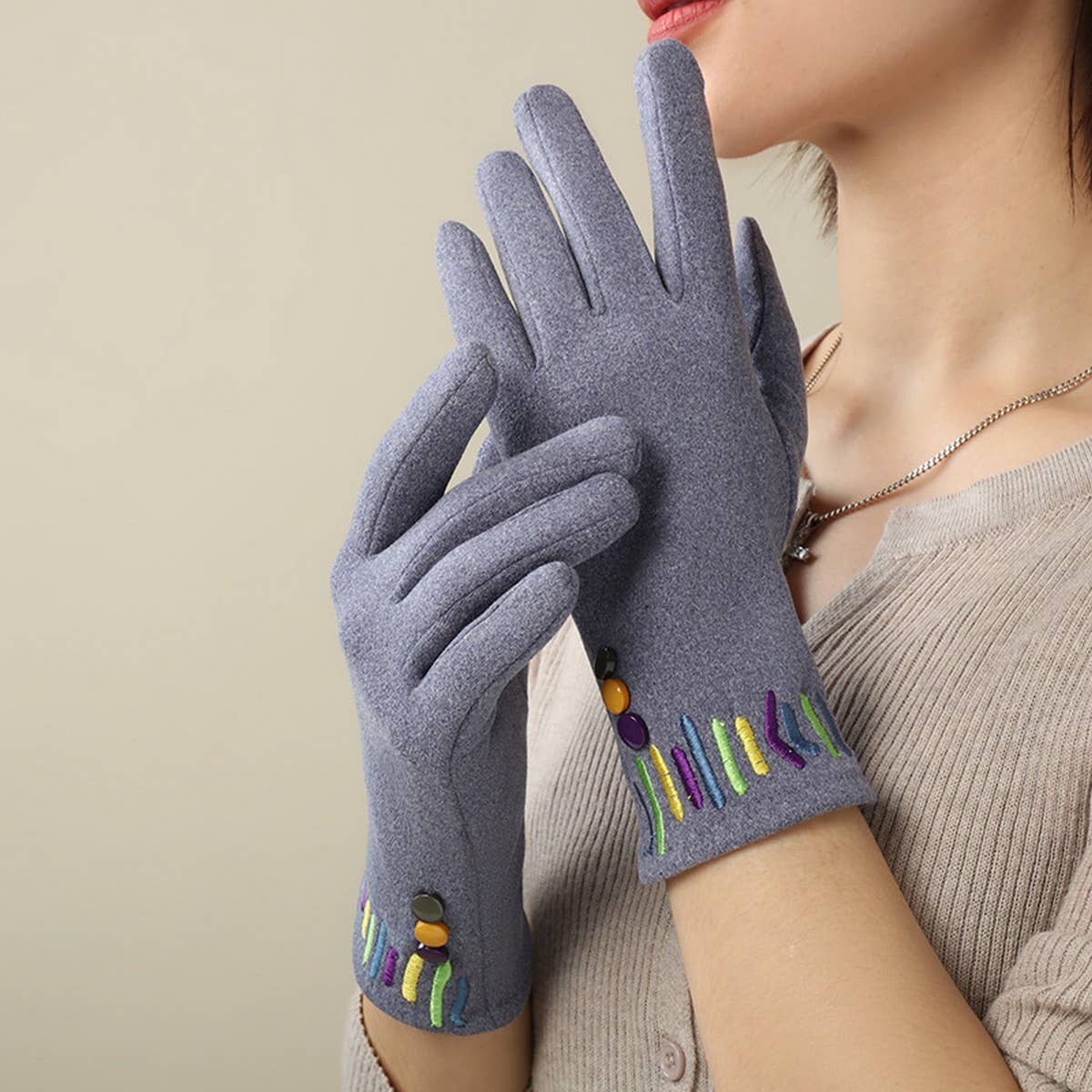 SIMPLE AND STYLISH BREATHABLE TOUCH SCREEN GLOVES_CWMM1534
