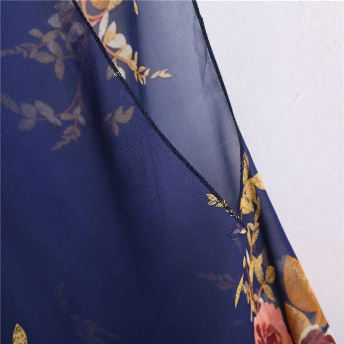 FLORAL PRINT FRONT OPEN KIMONO FOR SLEEVELESS_CWASC0786