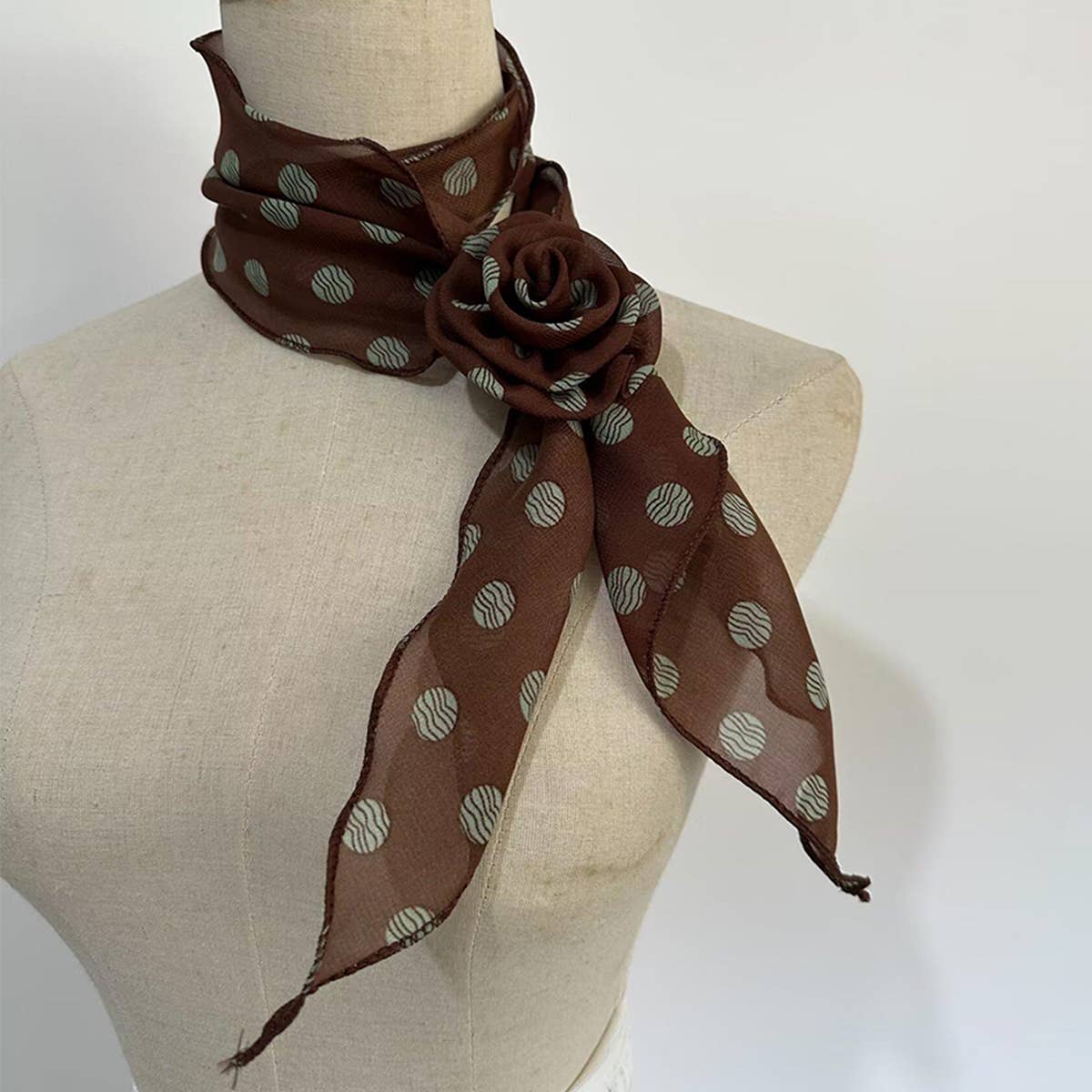 Floral Print Slim Scarf For Women_Cwasc03970