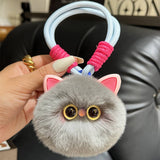 CUTE BRACELET WITH KITTEN AND CAR KEYCHAIN PENDANT_CWMM2487