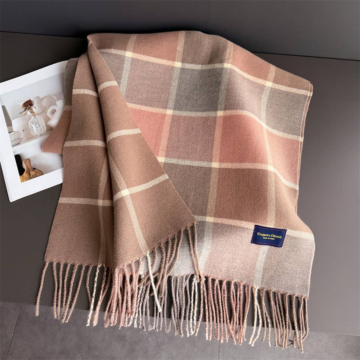 Vintage Soft Cashmere Feel Tassel Winter Scarf_Cwasc03236