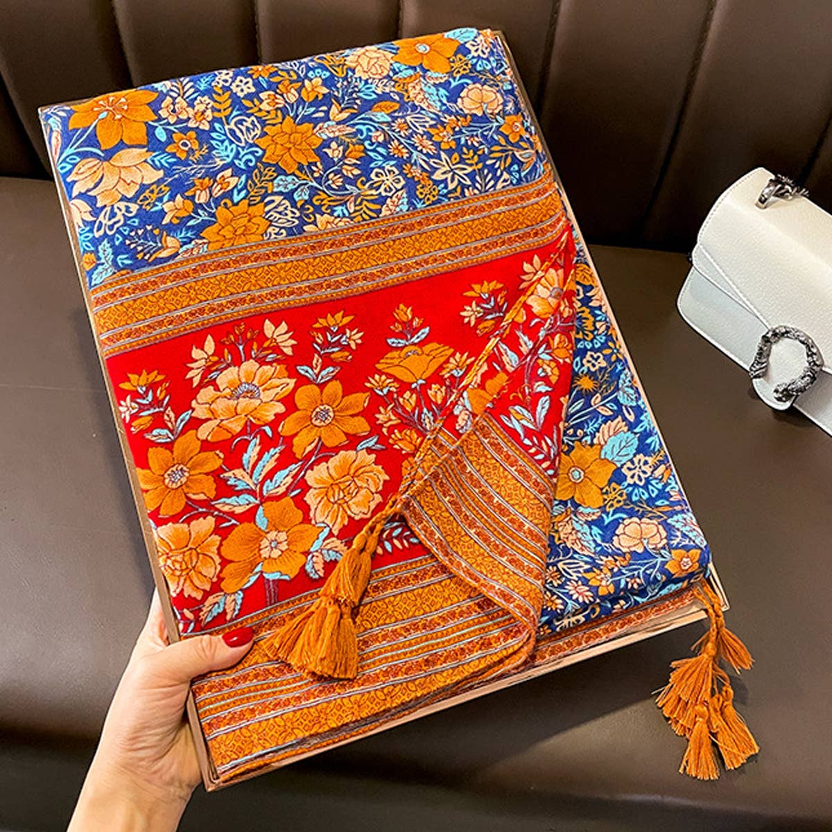 Boh Floral Colorblocversible Shawl Fo Summer_Cwasc0621