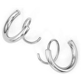 18K GOLD PLATED SPIRAL TWIST DOUBLE HOOP EARRINGS_CWAJE5029