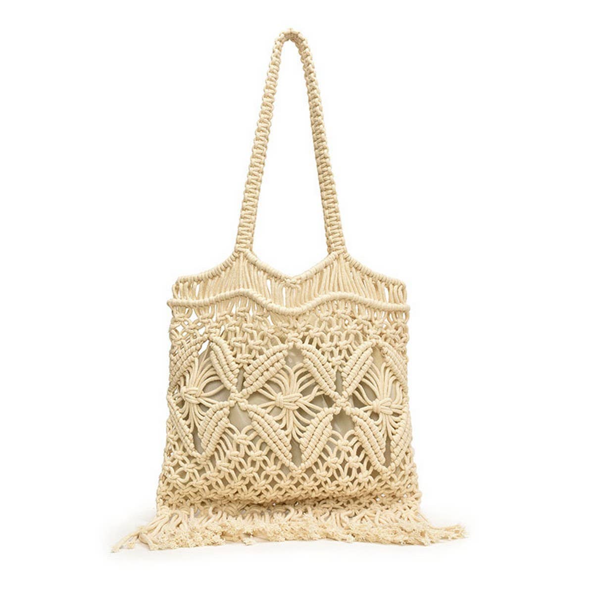 COTTON CROCHET HOLLOW BEACH SHOULDER BAG_CWAB2415