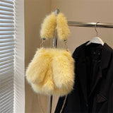 Winter Cute Cartoon Exquisite Rabbit Ears Plush Bag_Cwab3945