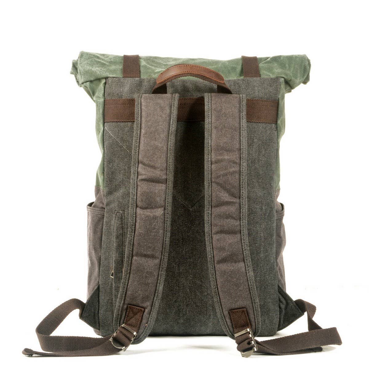 Vintage Waxed Canvas Hiking Backpack_Cwab5525