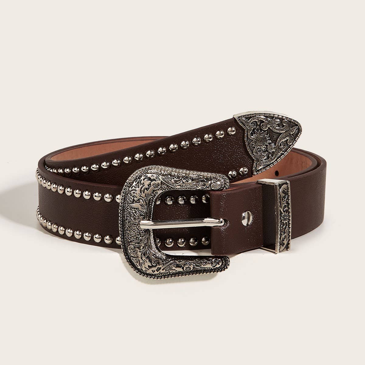 Cwabe0560_Punk Belt With Silver Studs
