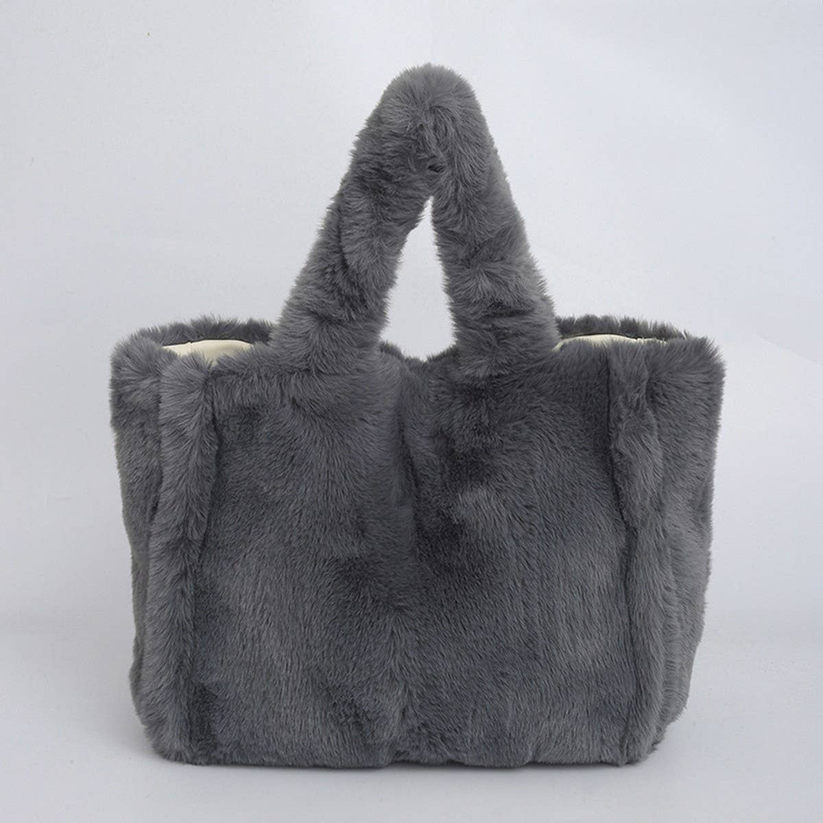 PLUSH SHOULDER TOTE BAG FLUFFY UNDERARM PURSE_CUAB00585