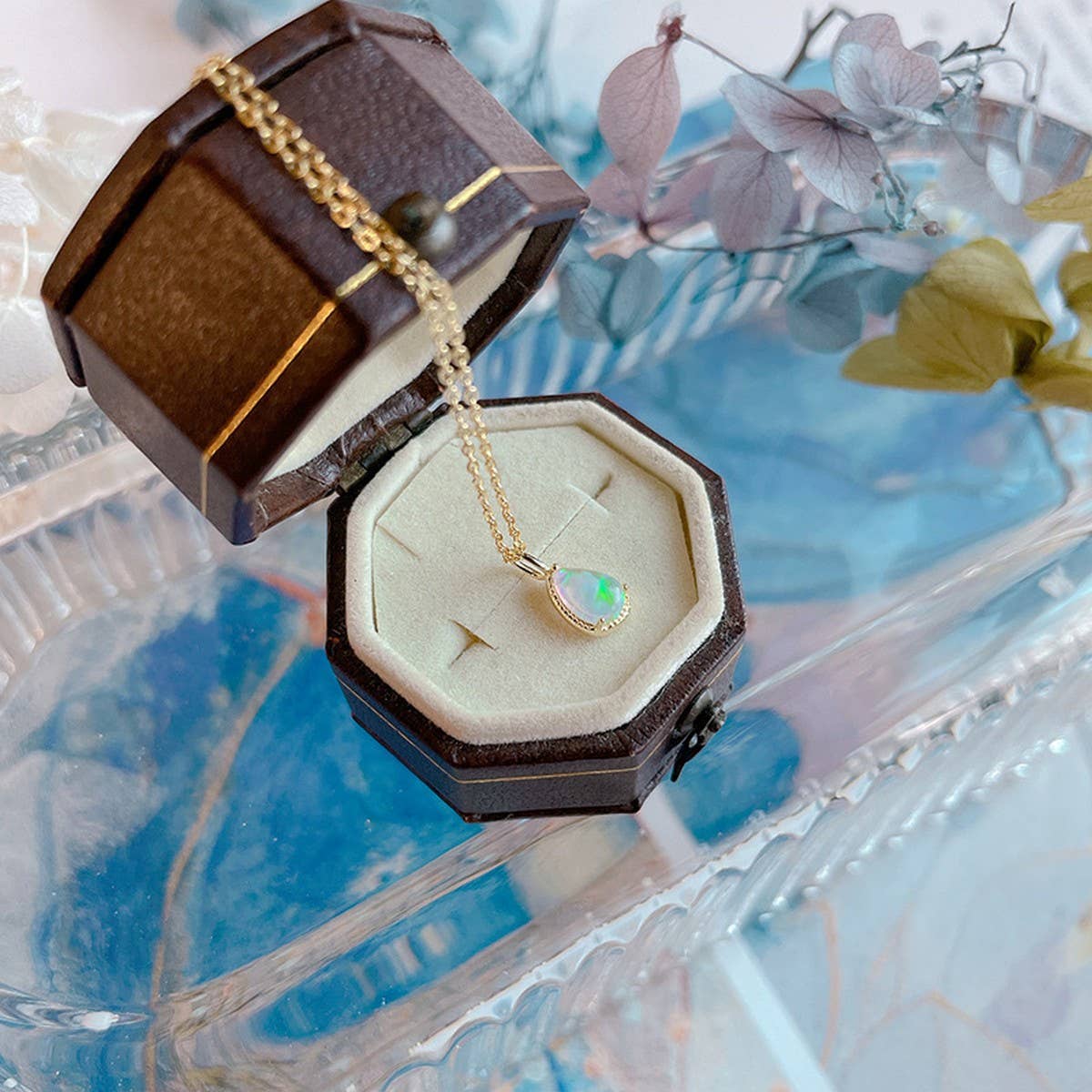 FRESH AND NATURAL CLAVICLE CHAIN RING SET_CWAJE1585