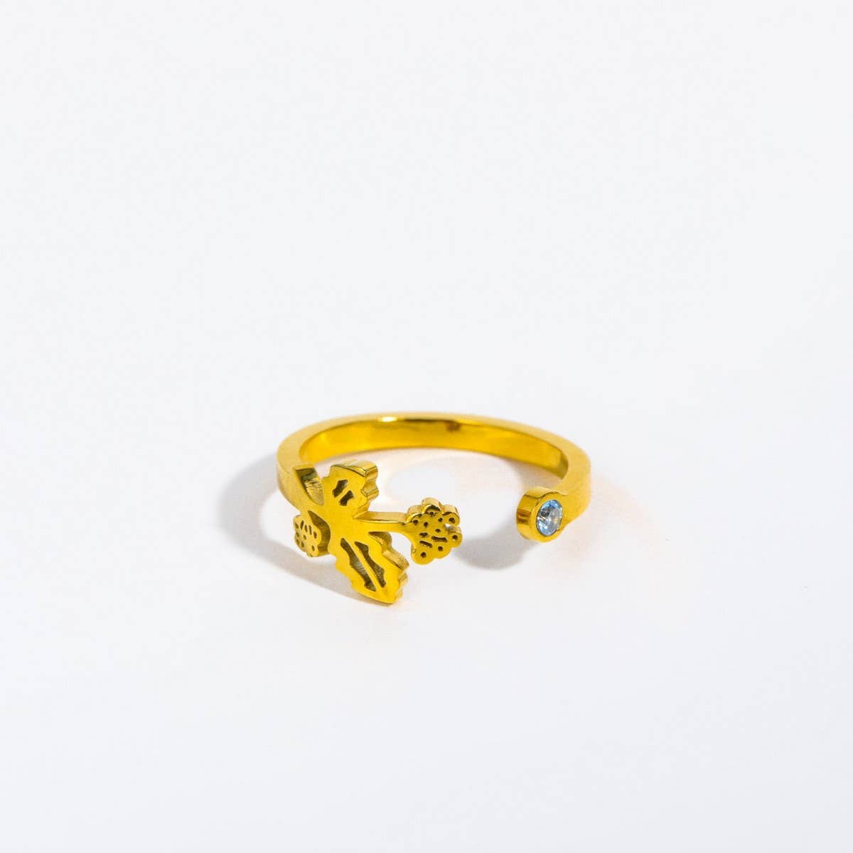 DECEMBER COLORED ZIRCONIA OPEN RING_CWMM5739