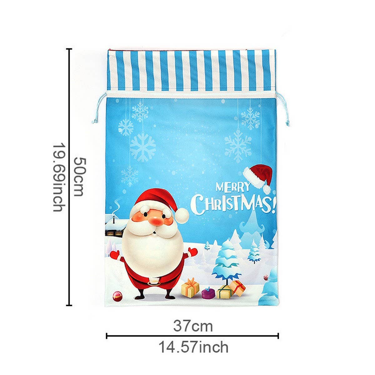 Cwmm1751_Christmas Print Bouquet With Drawstring Gift Bag
