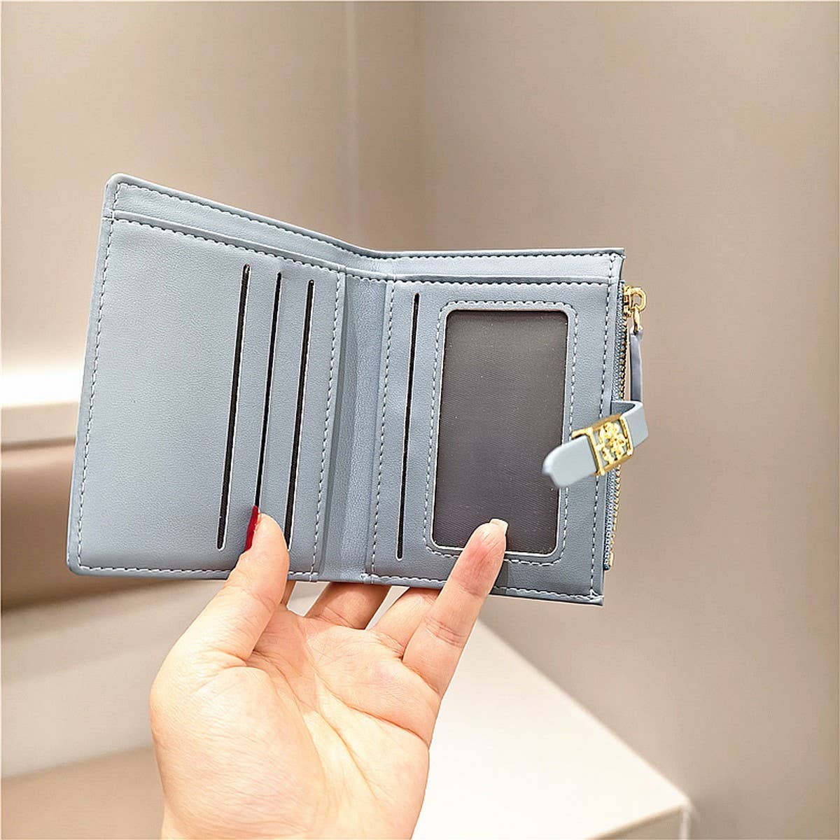 SMALL FRESH FLOWER PRINT SHORT WALLET_CWAB2550