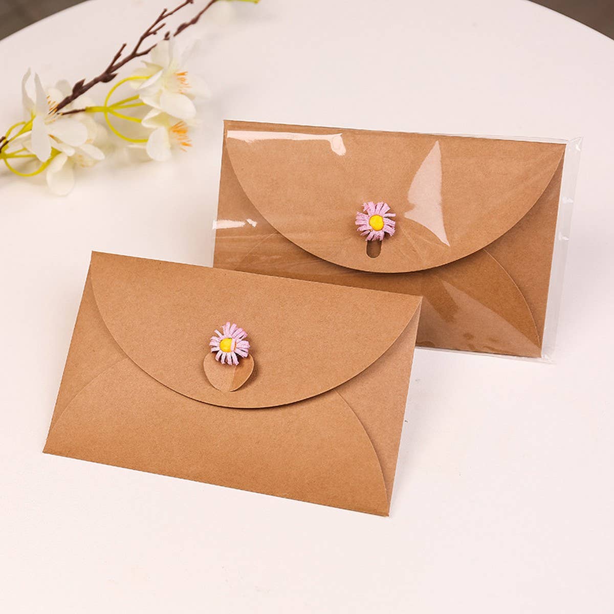 Vintage Kraft Paper Dried Flower Greeting Card_Cwmm1021